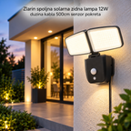 Zlarin spoljna solarna zidna lampa 12W duzina kabla 500cm senzor pokreta
