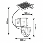 Zlarin spoljna solarna zidna lampa 12W duzina kabla 500cm senzor pokreta