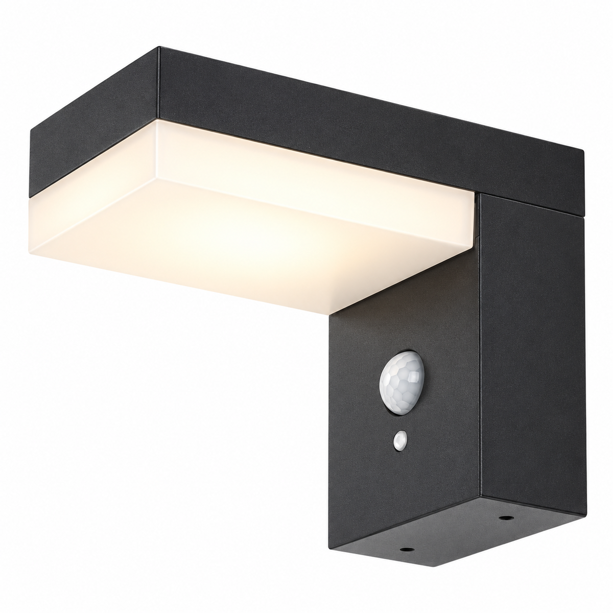 Zrebar spoljna solarna zidna lampa crna aluminijumska 6W