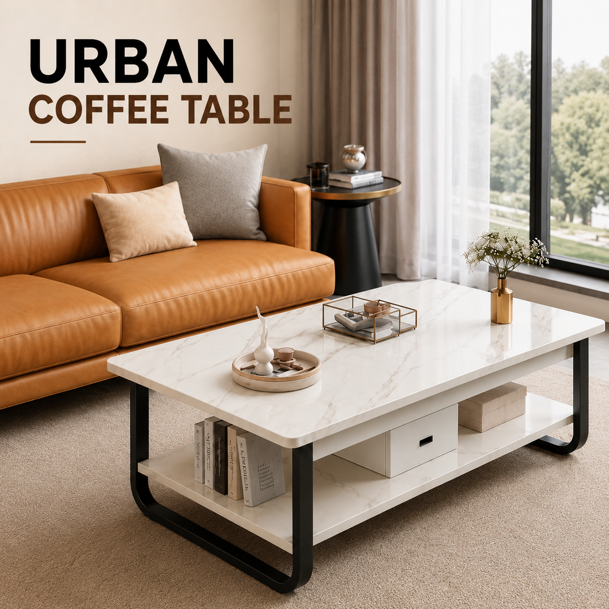 URBAN WHITE COFFEE TABLE