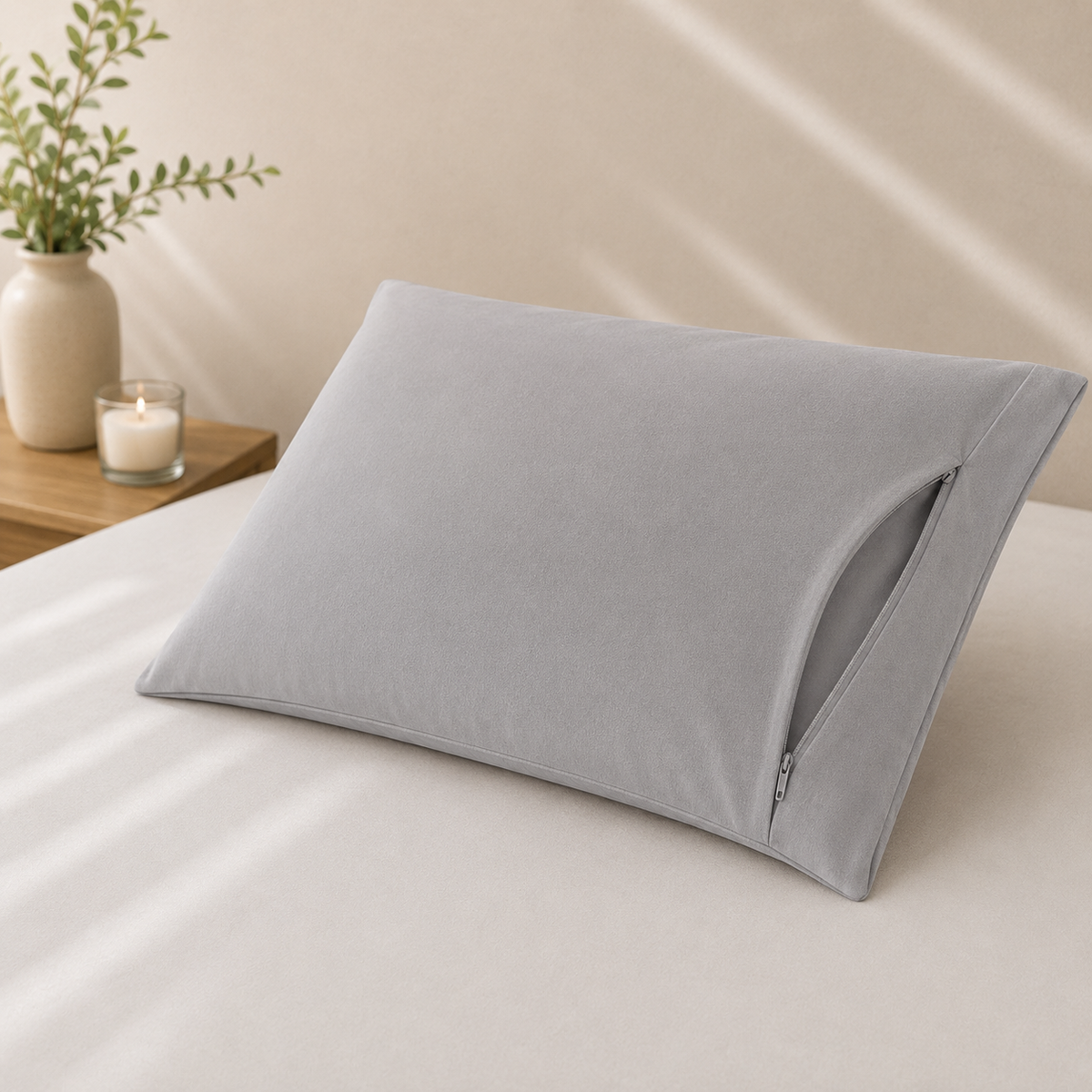 HOTELSKA JASTUČNICA SA ZIPOM – 50 × 70 cm  - BELA
