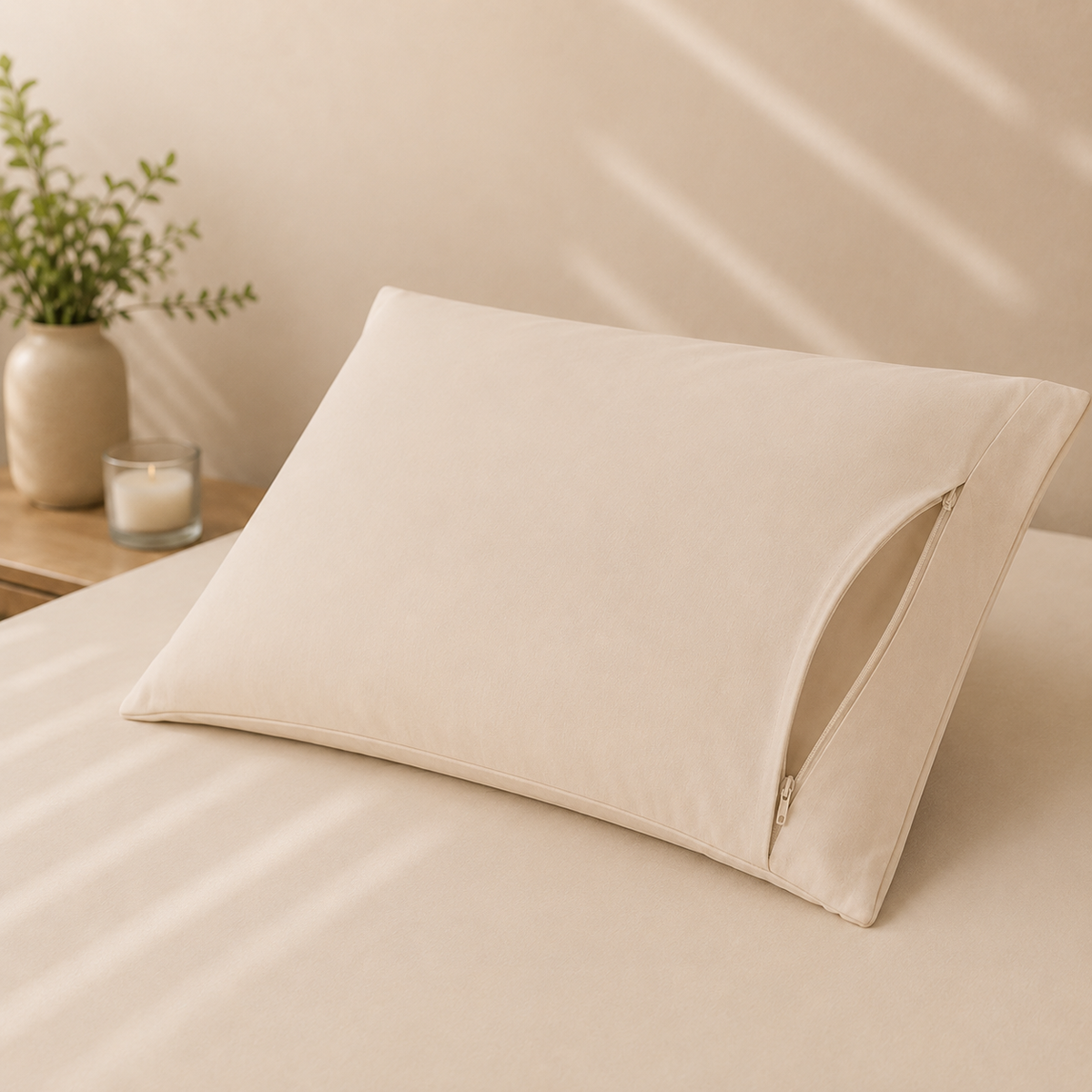 HOTELSKA JASTUČNICA SA ZIPOM – 50 × 70 cm  - BELA
