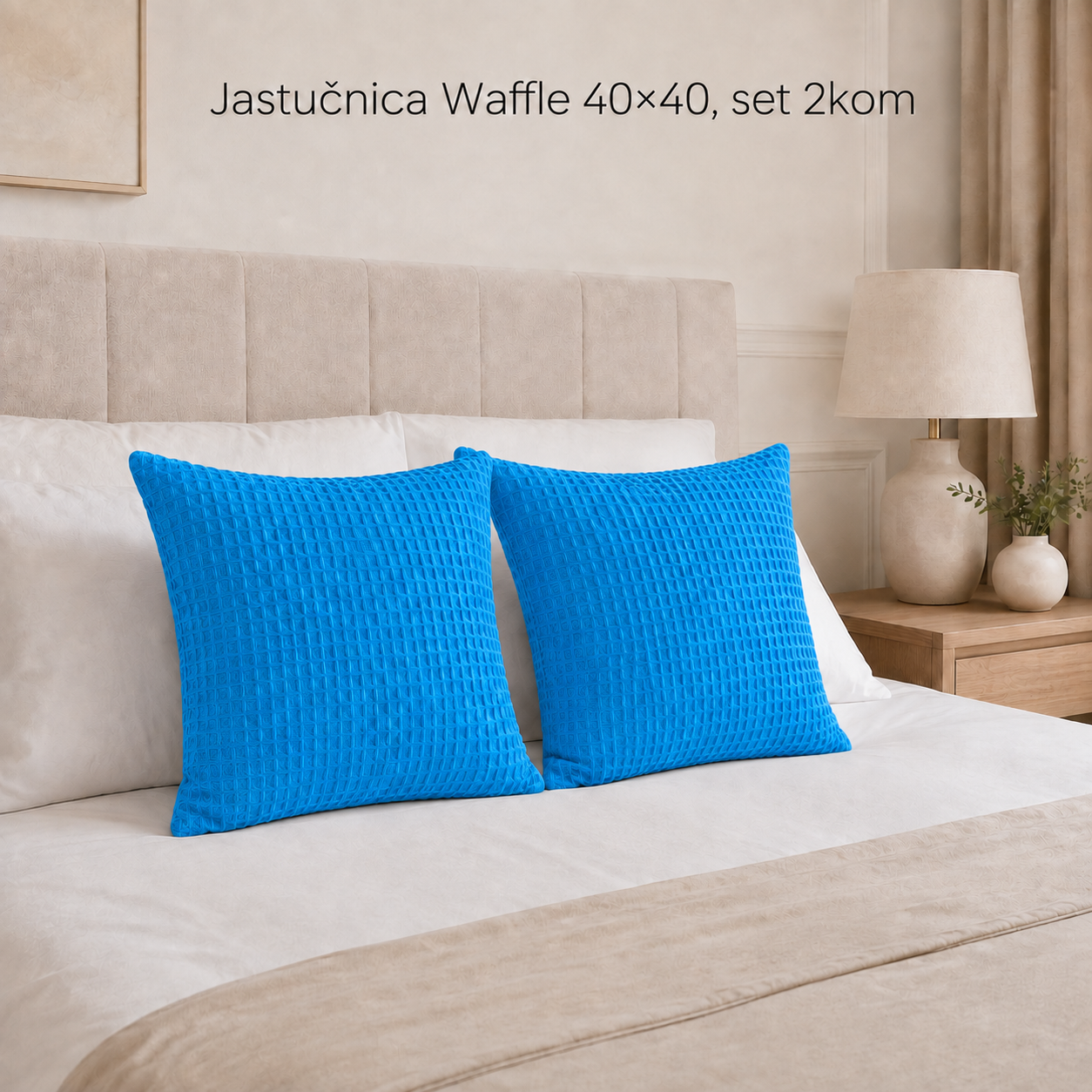 Jastučnica Waffle 40×40, set 2kom