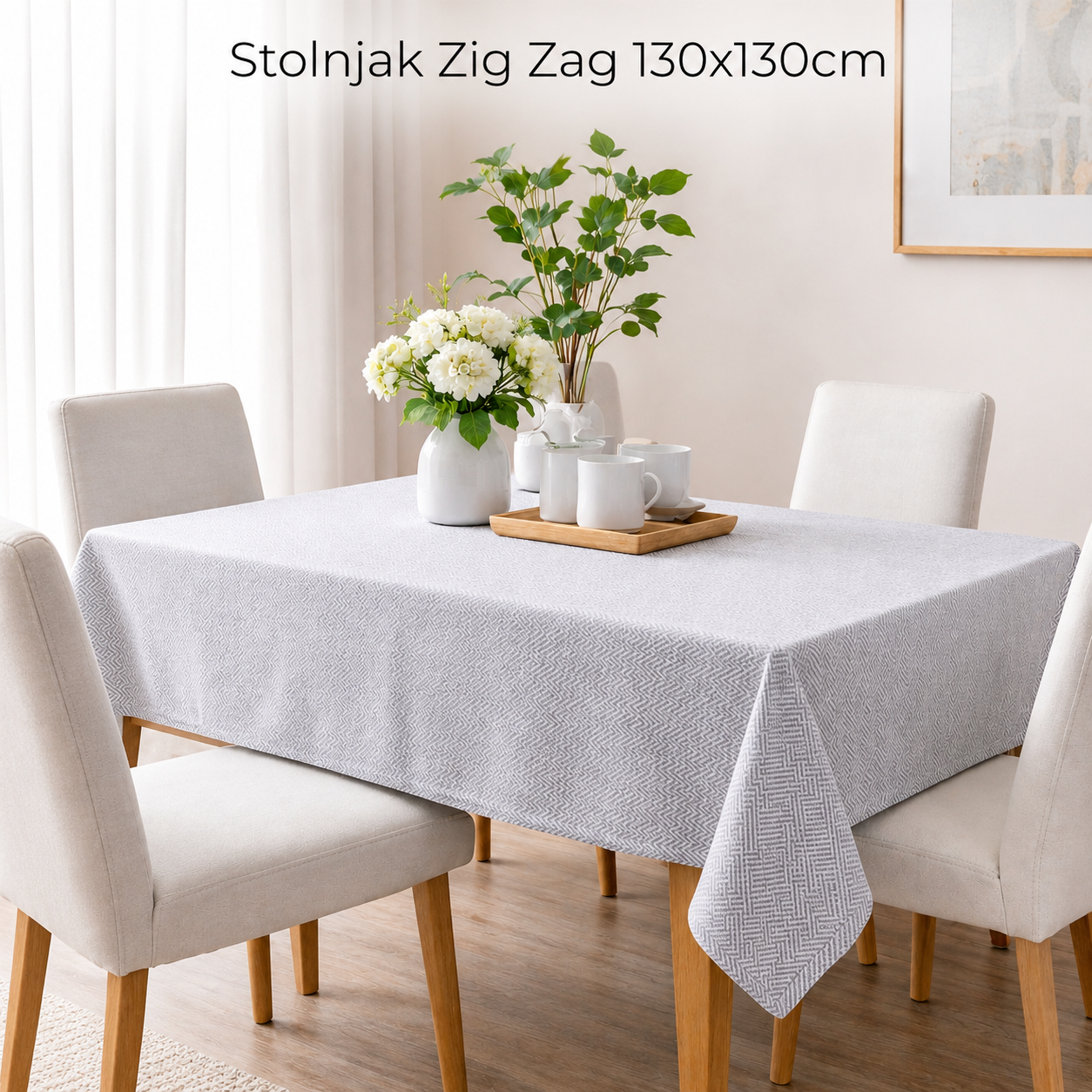 Stolnjak Zig Zag 130x130cm
