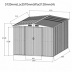 Metalna Baštenska Kućica 8 m²