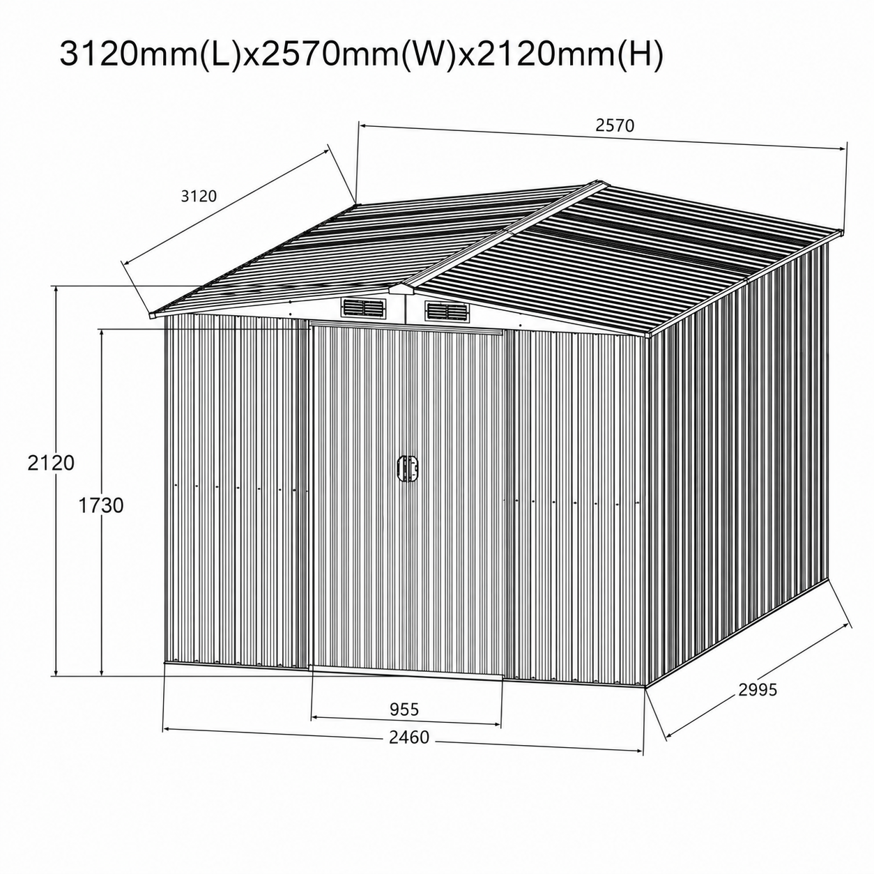 Metalna Baštenska Kućica 8 m²