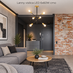 Lanny visilica LED E27 6x60W crno