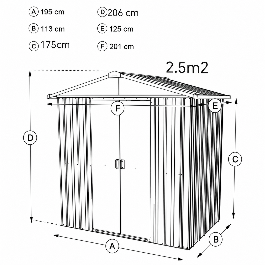 GardenSafe Metalna Baštenska Kućica