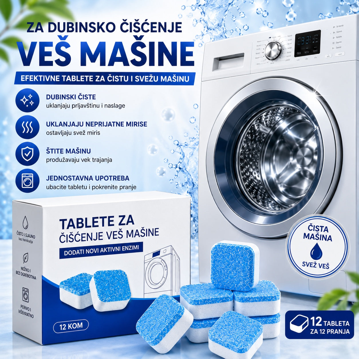 Tablete za čišćenje mašine