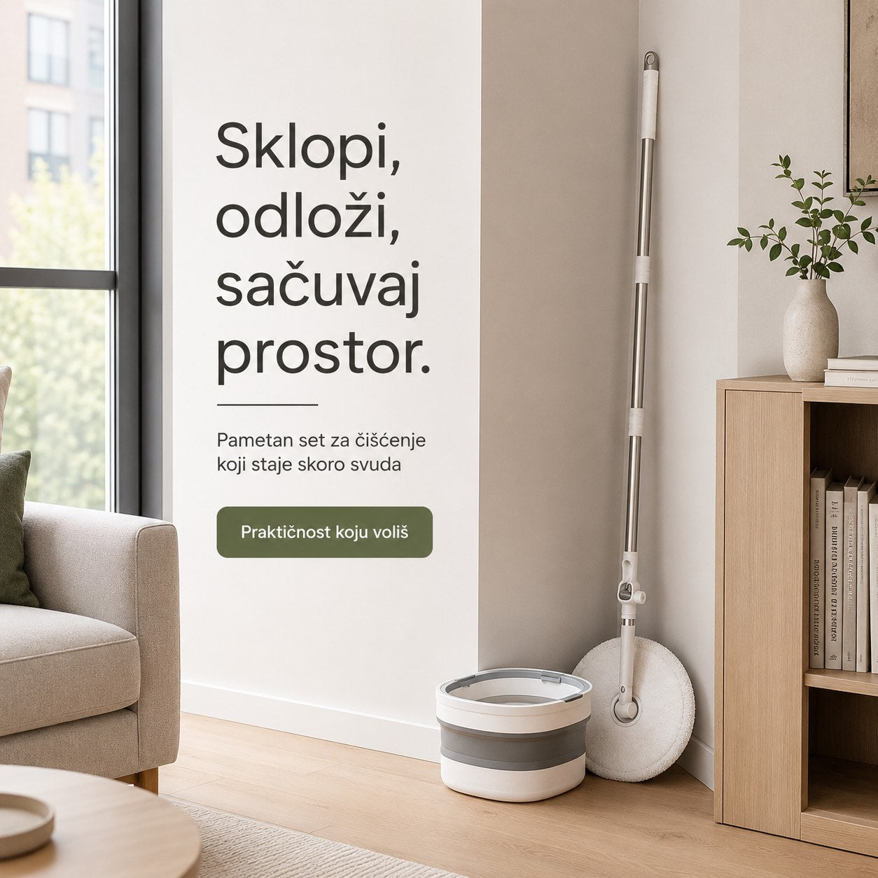 SpinMop – Rotirajući mop sa sklopivom kantom za besprekorno čist dom