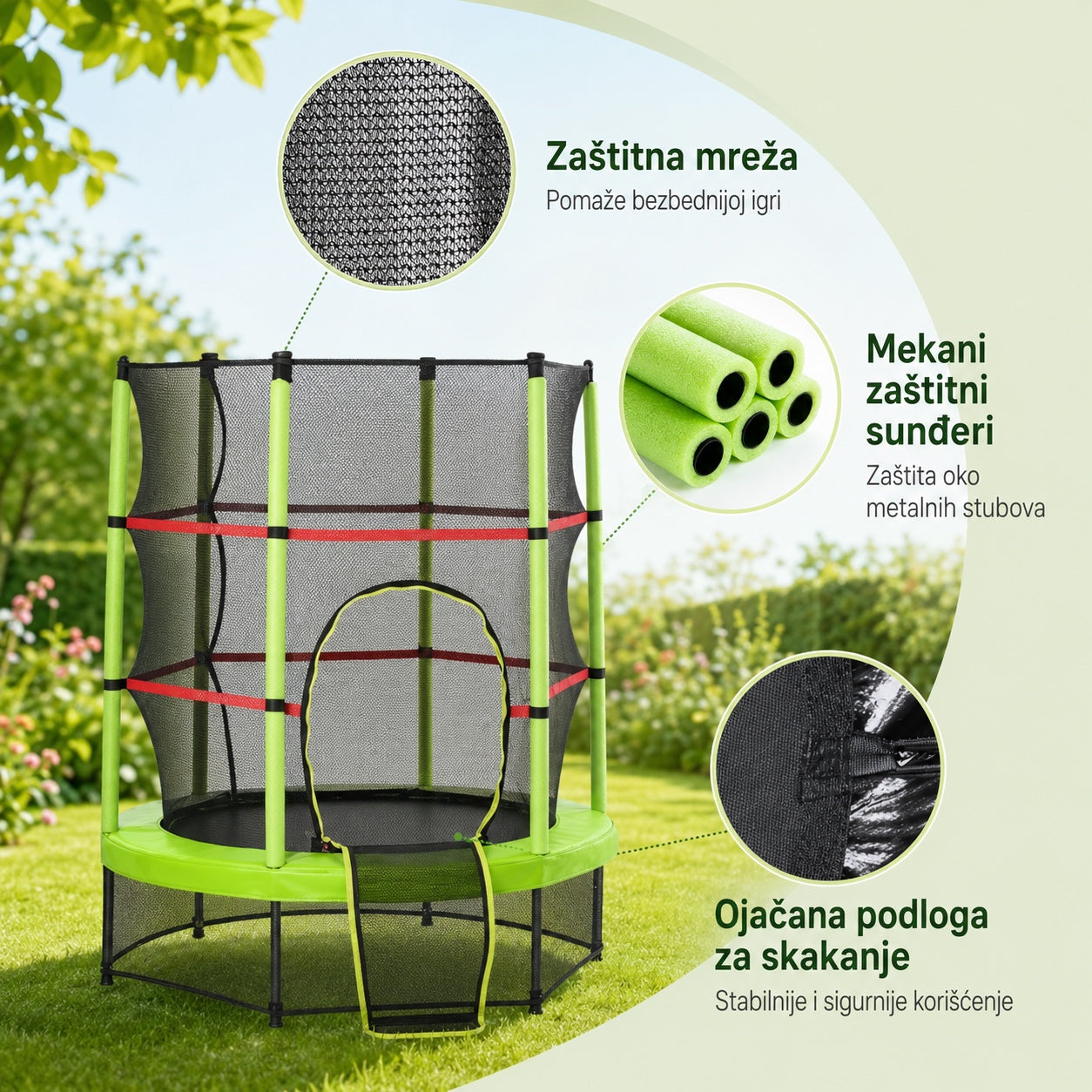 Trambolina 140 cm sa zaštitnom mrežom